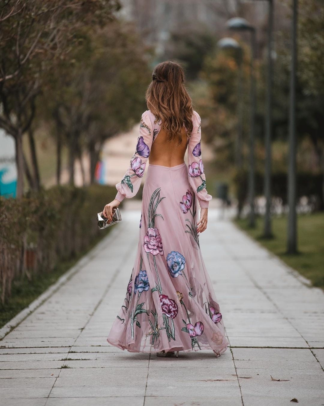 Women's Fashion Casual Printed Long Dress