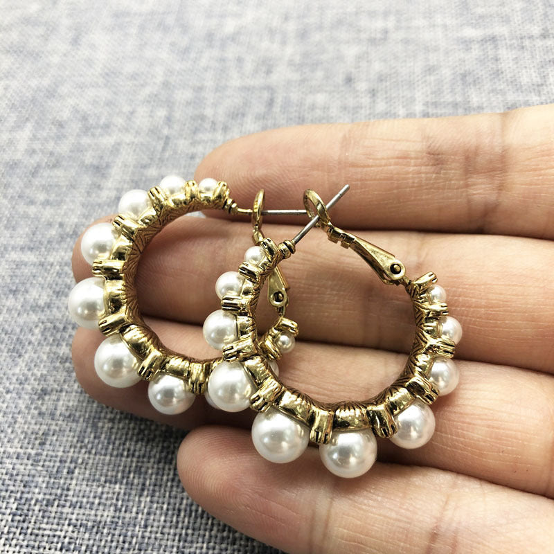 White Pearl Earrings Earrings Retro Drop Earrings