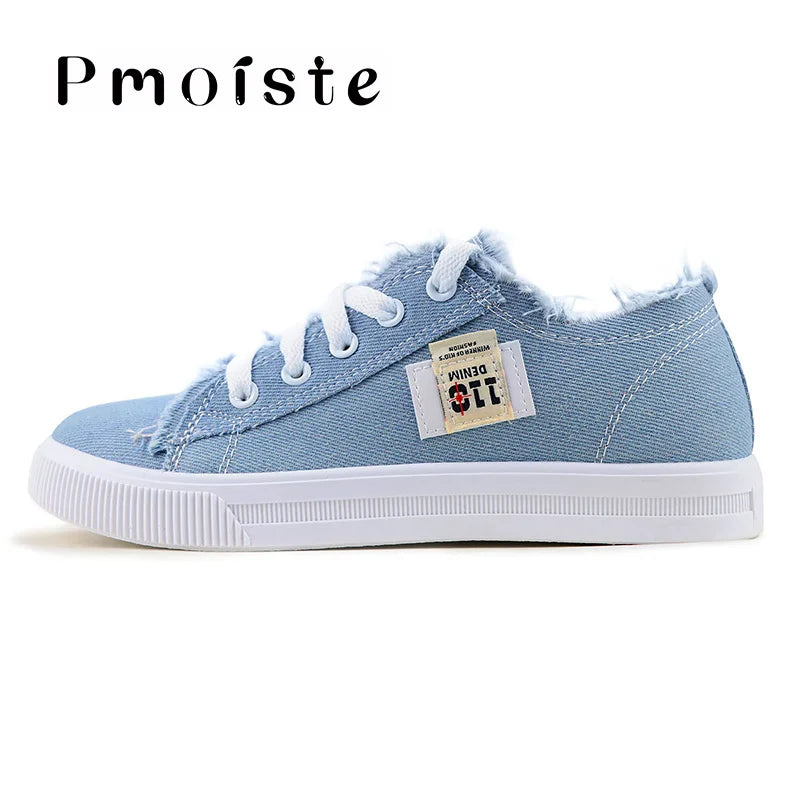 Women Canvas shoes Sneakers 2024 Hot Solid Lace-up Superstar Shoes for Girls Non-slip Size 35-42 Zapatillas mujer