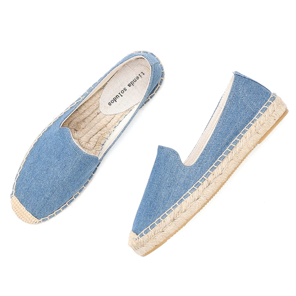 2020 Casual Rushed Slip On Espadrilles 2021 Sale Real Zapatillas Mujer Sapatos Ladies Denim Shoes Sneakers Cartoon Linen Girl