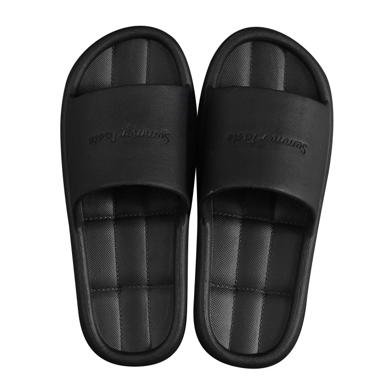 2022 Home Slippers Men Women Non-slip Bathroom Footwear Boys Girls Unisex Flip Flops Summer House Hotel Sandals Flat Shoes