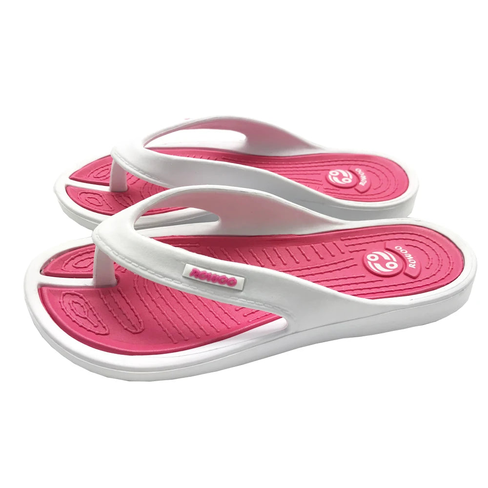 Women Beach flip flops Summer Shoes Casual Rose Red for Girl Soft Flat Sandals Indoor Outdoor Lightweight Non-Slip Slippers 2022