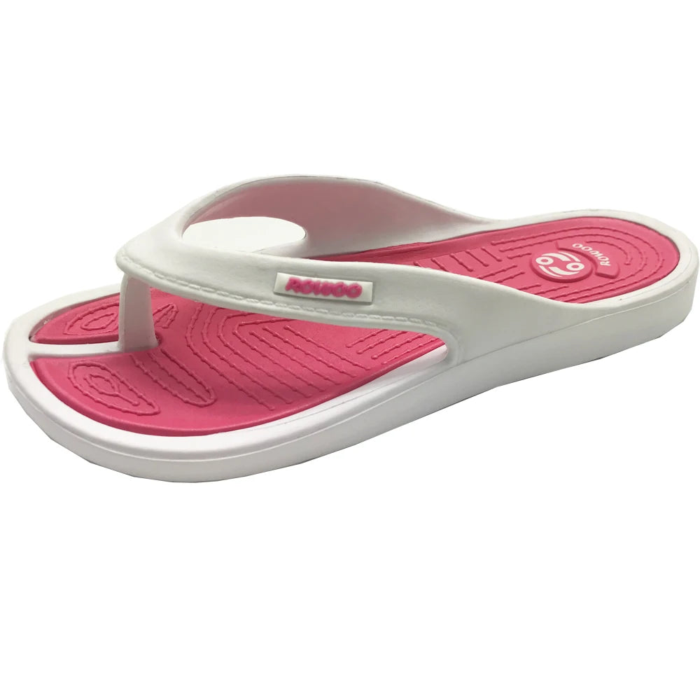 Women Beach flip flops Summer Shoes Casual Rose Red for Girl Soft Flat Sandals Indoor Outdoor Lightweight Non-Slip Slippers 2022