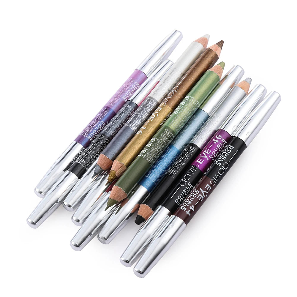 1PC Double Color Eyeliner Pen Durable Long Lasting Waterproof Sweatproof Eyeshadow Highlighter Glitter Eyes Pencil Makeup Tools