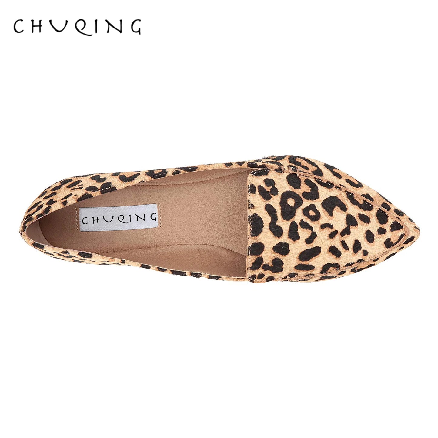 Women's Casual Flat Shoes Loafers Women Fashion Comfortable CHUQING Brand Leopard Shoes Trend Breathable and Comfortable