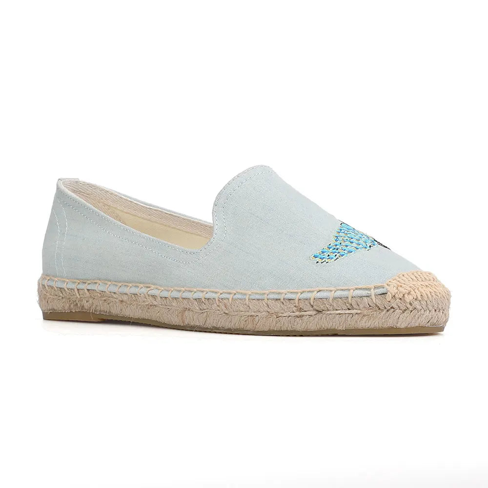 Women 2022 Real Espadrilles Mujer Casual Shoes New Sapatos Slipper Embroidery Sweet Slip Smoking Up Summer Shoe Ethnic