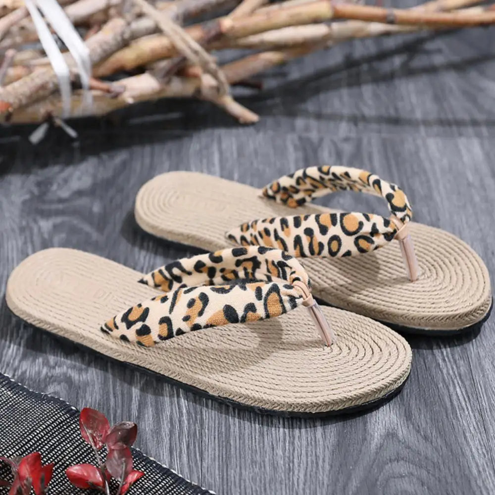 Women Shoes Summer Floral Flip Flops Beach Sandals Anti-slip Thongs Slippers