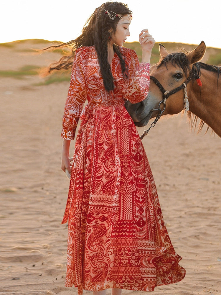 Desert Photography Seaside Vacation Wear Ethnic Dress