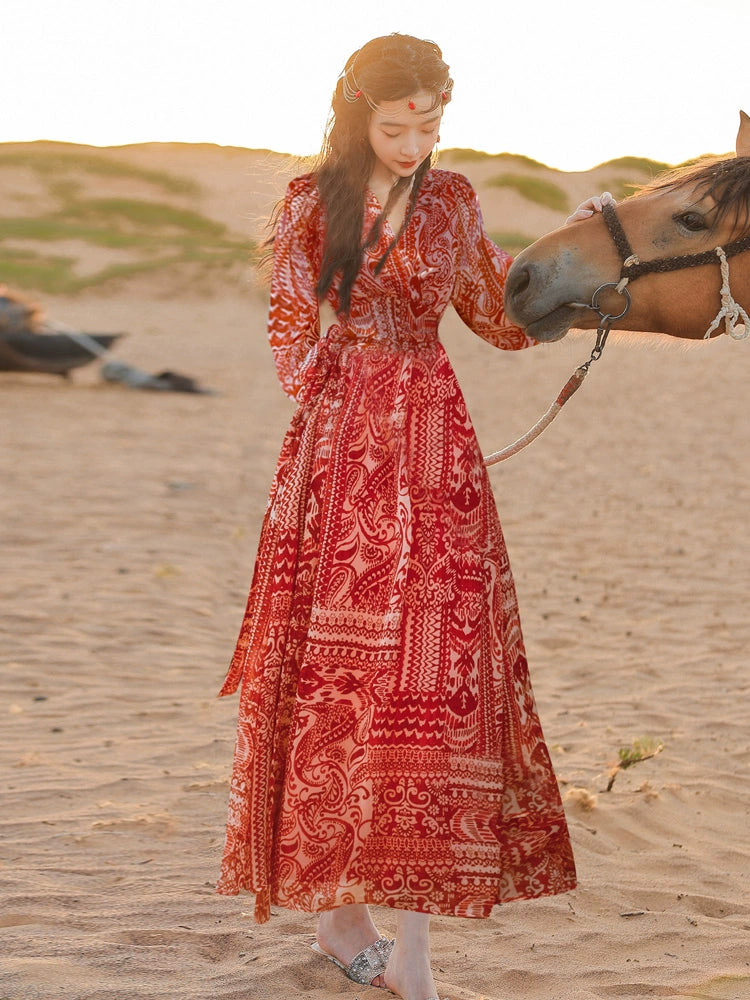 Desert Photography Seaside Vacation Wear Ethnic Dress