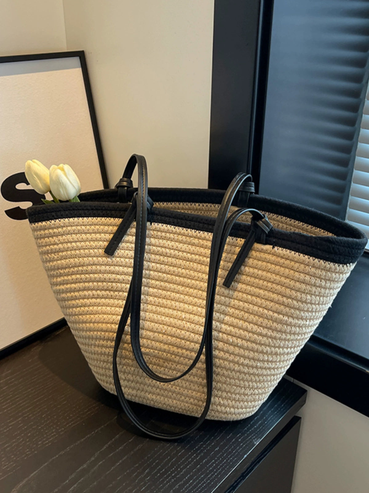 Women's Bag Work Clothing Super Hot All-Match Tote Straw Woven Bag