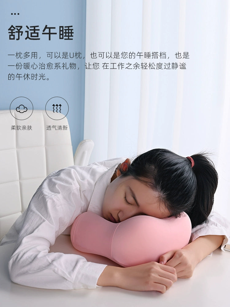 U-Shape Pillow Neck Protection Special Neck Headrest Cervical Spine Memory Foam Pillow Travel Sleeping Artifact Ride Aircraft Cushion