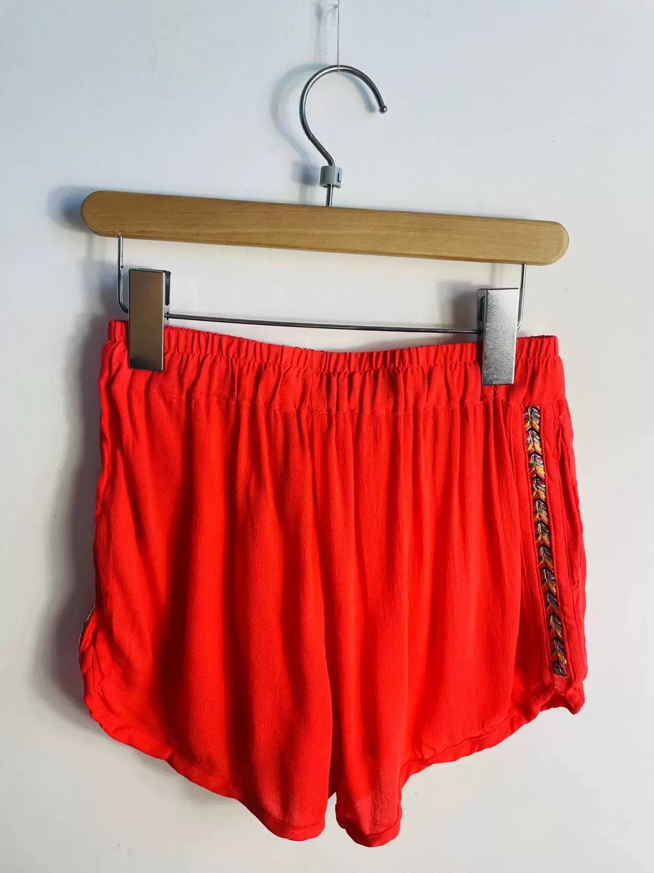 Super Popular INS Thin Korean Style Red Sports Shorts