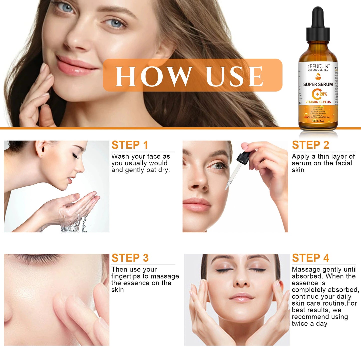 Vitamin C Serum for Face Anti-Aging Face Eye Serum Vitamin C Essence