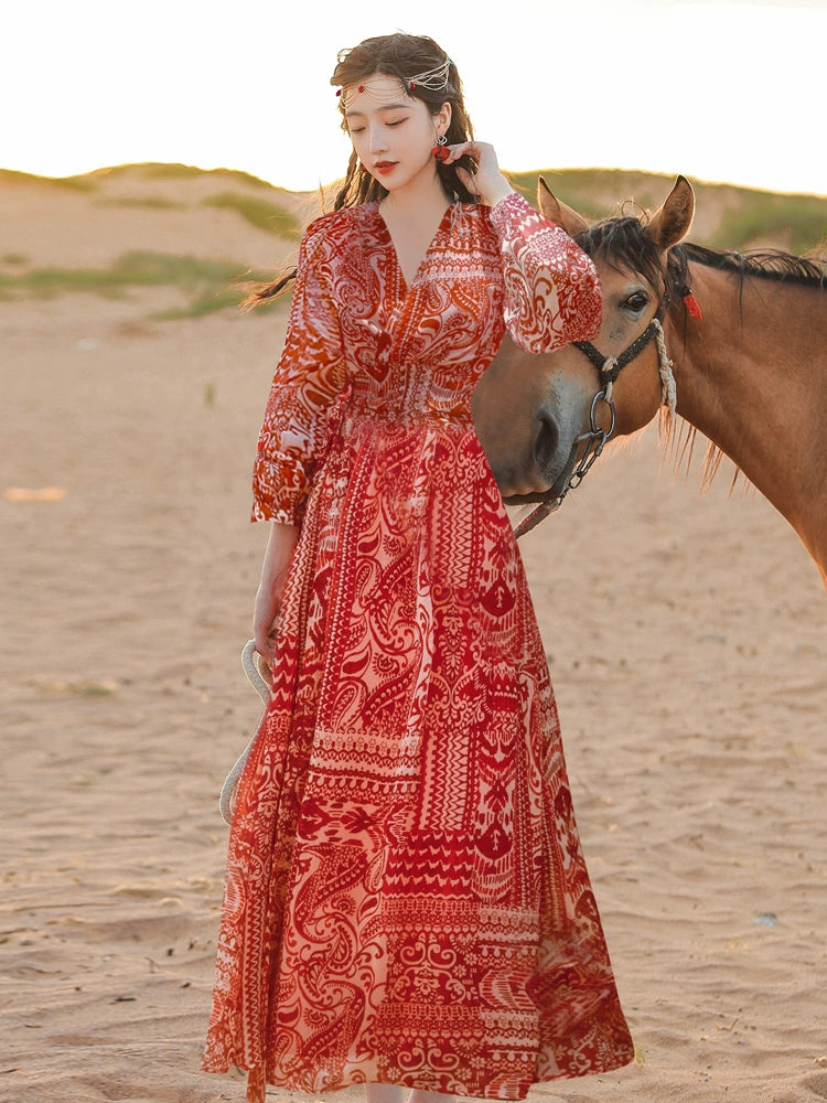 Desert Photography Seaside Vacation Wear Ethnic Dress