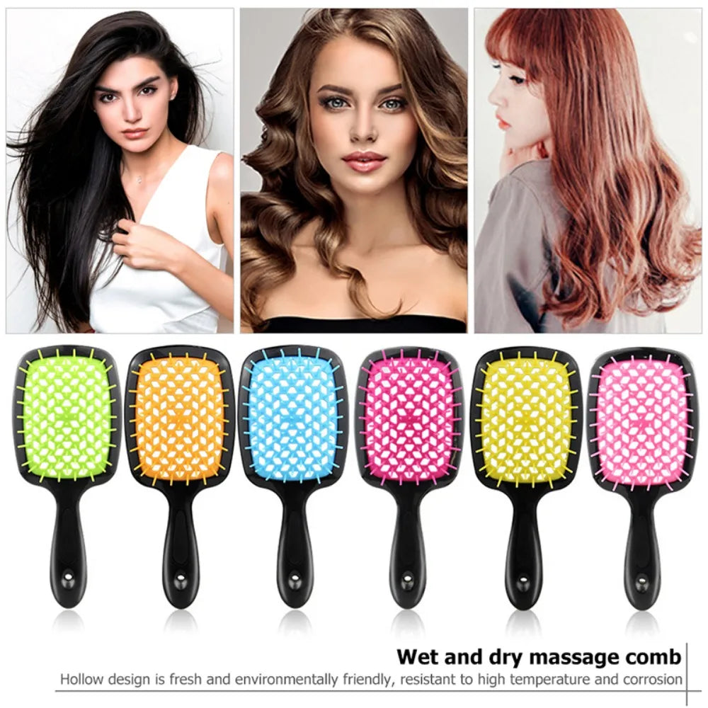 Tangled Hair Comb Detangling Hair Brush Massage Combs Barber Comb Hollow Out Wet Curly Hair Brushes Salon Hair Styling Tools