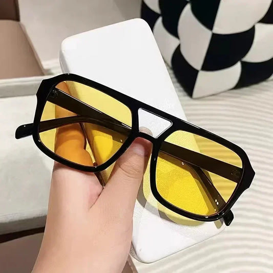 Vintage Square Sunglasses for Woman Retro Brand Sun Glasses Female Black Yellow Fashion Candy Colors Oculos De Sol Feminino