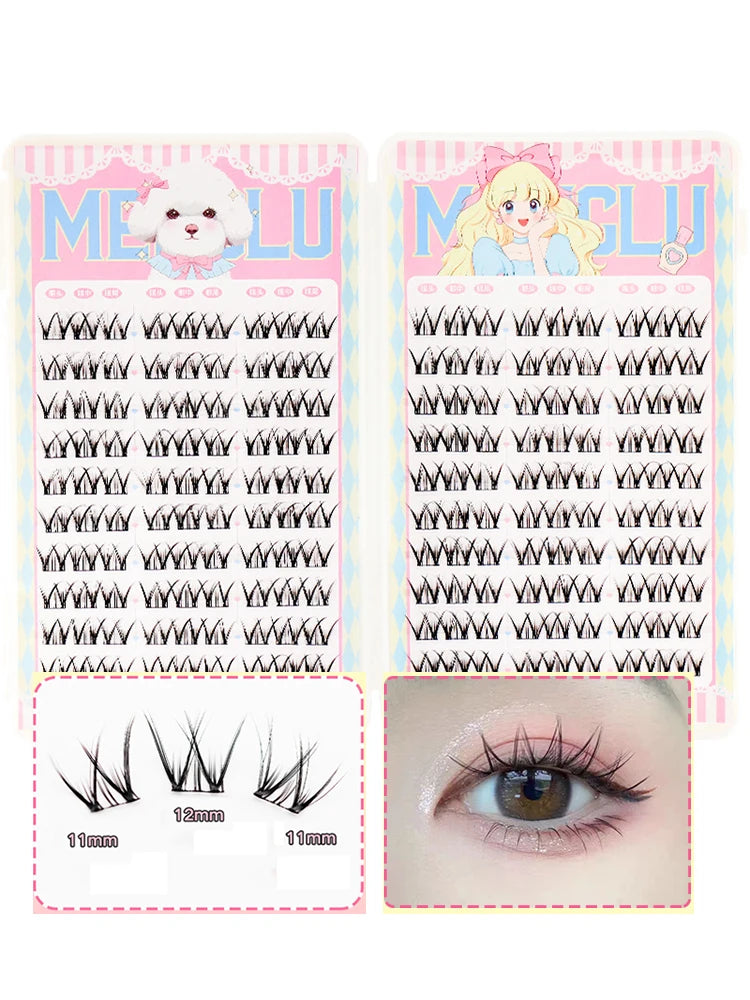 32Rows Manga Lash Eyelash Book High Quality Cluster Lashes Manhua Eyelashes Elf Makeup Strand Eyelashes Y2K Eyelashes Extension