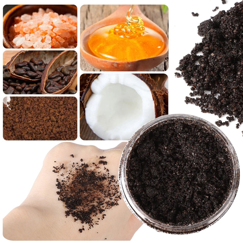 Coffee Scrub Body Scrub Exfoliators Cream Facial Dead Sea Salt For Whitening Moisturizing Anti Cellulite Treatment Acne