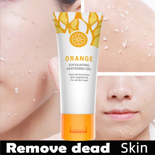 50g Orange Exfoliating Gel for Facial Body Scrub Skin Cleaning Gentle Orange Facial Scrub Body Cleansing Gel Dead Skin Remover ﻿