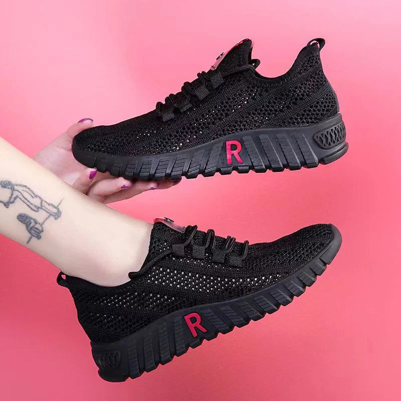 2023 Summer Women Tennis Shoes Bottom Sneakers Gym Female Sport Walking Breathable Mesh Women Sneakers Lightweight Running Shoes