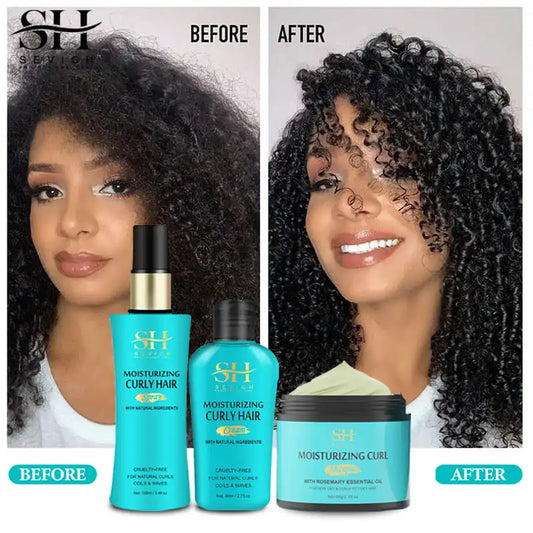 3pcs/Set Curly Hair Product Curly Hair Styling Spray Curling Moisture Cream Curly Hair Mousse Curl Enhancer Hair Mask Hair Care