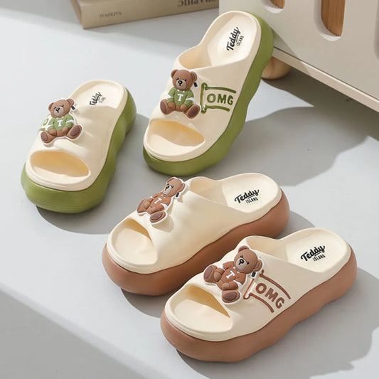 TEDDY ISLAND Summer Slippers Men's/Women's Home Sandals Bathroom Beach Casual Shoes Perfect Gift