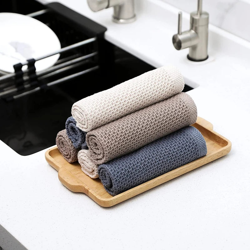 Ultra Soft Absorbent Dishcloth, Kitchen Towel, Household Cleaning Cloth, Gadgets, Wash Cloth, Dish Rag, 100% Cotton, New