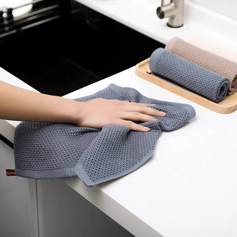 Ultra Soft Absorbent Dishcloth, Kitchen Towel, Household Cleaning Cloth, Gadgets, Wash Cloth, Dish Rag, 100% Cotton, New