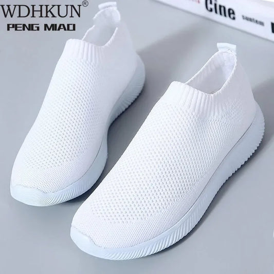 Women Sneakers Fashion Socks Shoes Casual White Sneakers Summer Knitted Vulcanized Shoes Women Trainers Tenis Feminino