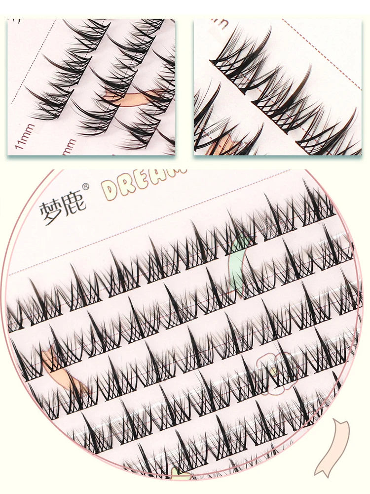 32Rows Manga Lash Eyelash Book High Quality Cluster Lashes Manhua Eyelashes Elf Makeup Strand Eyelashes Y2K Eyelashes Extension