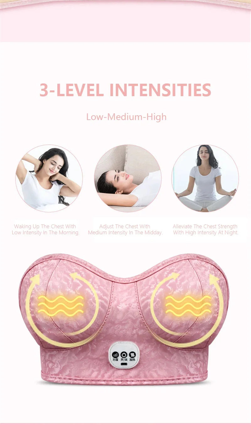 Vibrating Breast Massager Electronic Sagging Infrared Women Beautiful Enlarging Chest Breast Massager Vibration Bra