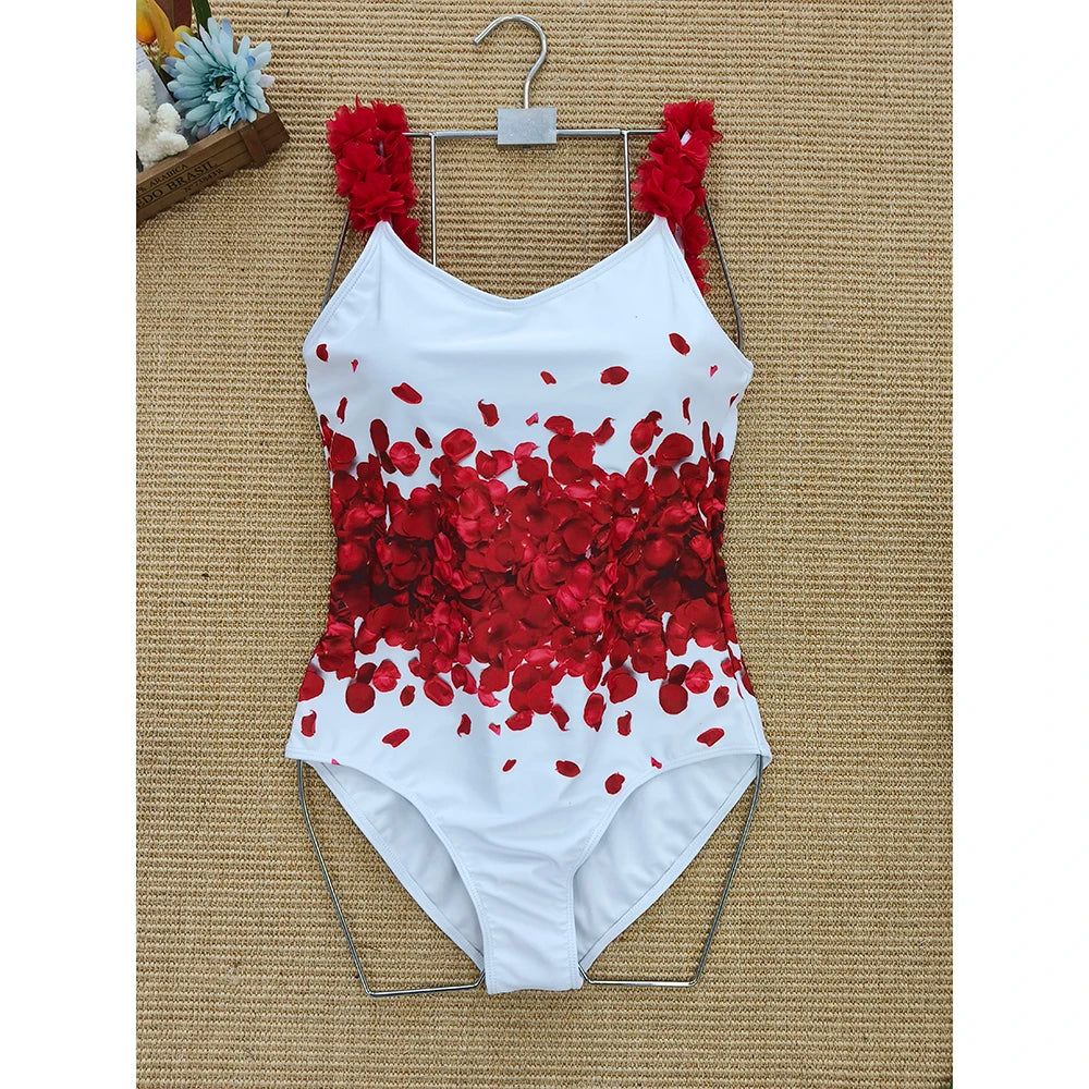 2023 New Arrival Push Up Women Bikini Set Floral Printed Ruffle Bikinis Strappy Bandage Swimwear Brazilian Biquini Bathing Suit