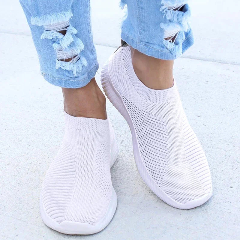 Women Sneakers Fashion Socks Shoes Casual White Sneakers Summer Knitted Vulcanized Shoes Women Trainers Tenis Feminino