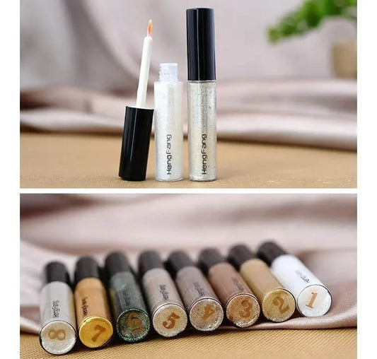 Brand Shiny Makeup Waterproof Long Wear Color Glitter Eyeliner Liquid Make Up Long Lasting Natural Eye Liner Gel 52158#