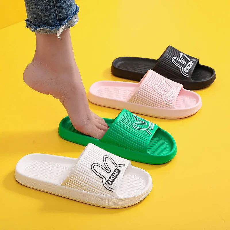 2023 Summer Women Slippers Bath Thick Platform Non-Slip Home Bear Cartoon Flip Flops Beach Sandals Ladies Slides Indoor Outdoor