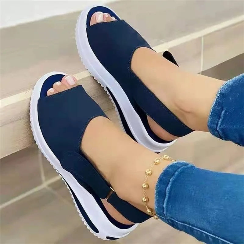 2022 Fashion New Women Sandals Soft Stitching Ladies Sandals Comfortable Flat Sandals Women Open Toe Beach Shoes Woman Footwear