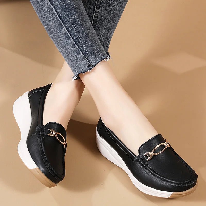 Women Casual Sneakers Printed Side Zipper Platform Plus Size Vulcanized Shoes Zapatillas Mujer Sapato Plataforma Feminino