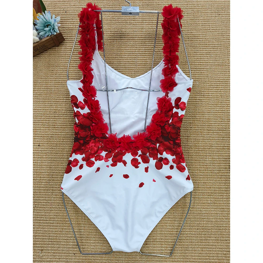 2023 New Arrival Push Up Women Bikini Set Floral Printed Ruffle Bikinis Strappy Bandage Swimwear Brazilian Biquini Bathing Suit