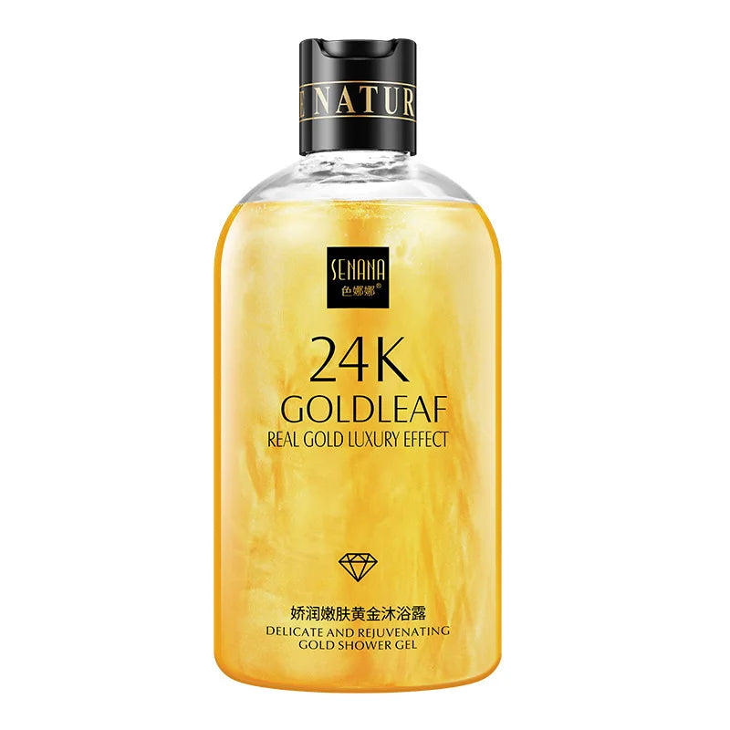 550ml 24K Gold Shower Gel Deep Clean Long Lasting Fragrance Bath Foam Foam Bath Liquid Body Wash Shampoo Moisture Skin Clean