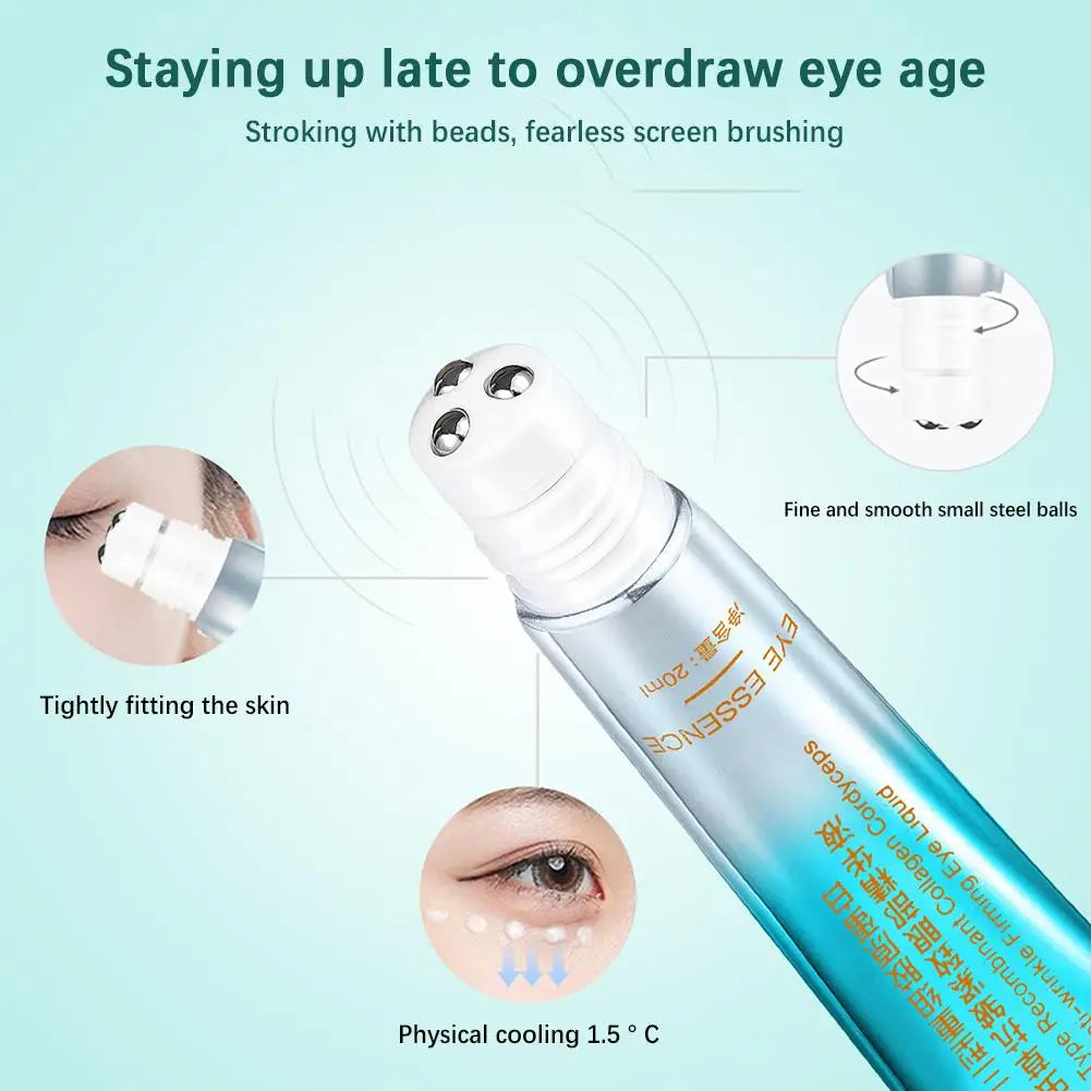 Blue Anti-Wrinkle Eye Cream Fades Fine Lines Anti Dark Circles Eye Serum Remove Eye Bags Puffiness Anti-Aging Firmness Eye Care