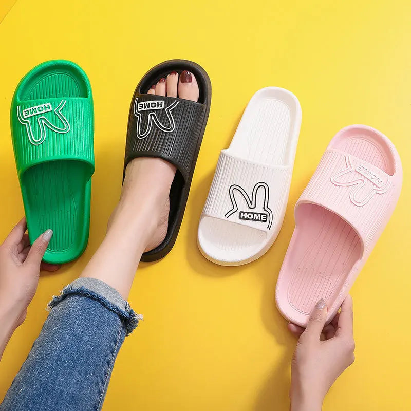 2023 Summer Women Slippers Bath Thick Platform Non-Slip Home Bear Cartoon Flip Flops Beach Sandals Ladies Slides Indoor Outdoor