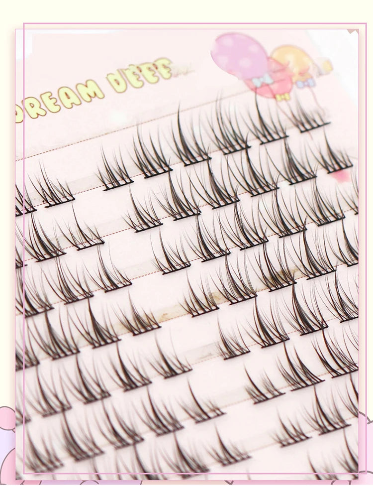 32Rows Manga Lash Eyelash Book High Quality Cluster Lashes Manhua Eyelashes Elf Makeup Strand Eyelashes Y2K Eyelashes Extension