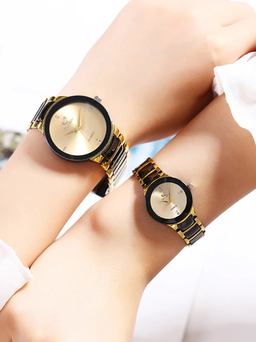 Couple Watch High end Fashion Simple Fashion Pair Watch Steel Band Couple Watch Quartz Watch