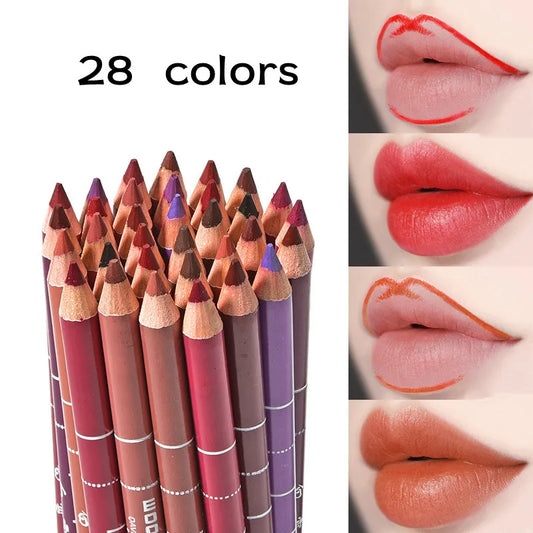 Waterproof Matte Lip Liner Long Lasting Moisturizing Sexy Brown Lip Pencil Women Natural Lipstick Makeup Lip Cosmetics