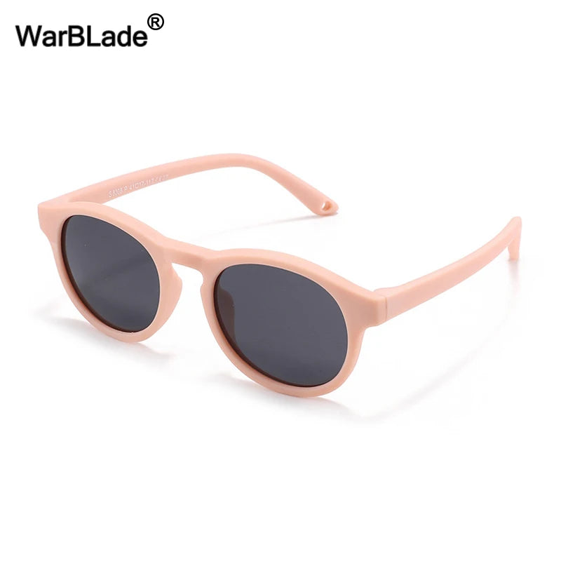 WarBlade Small Round Polarized Kids Sunglasses Silicone Flexible Safety Children Glasses 0-3 Years Boys Girls Baby Eyewear UV400