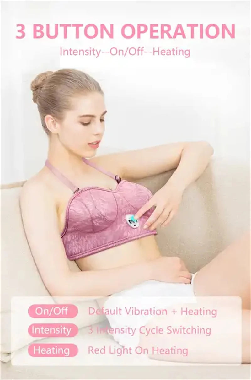 Vibrating Breast Massager Electronic Sagging Infrared Women Beautiful Enlarging Chest Breast Massager Vibration Bra