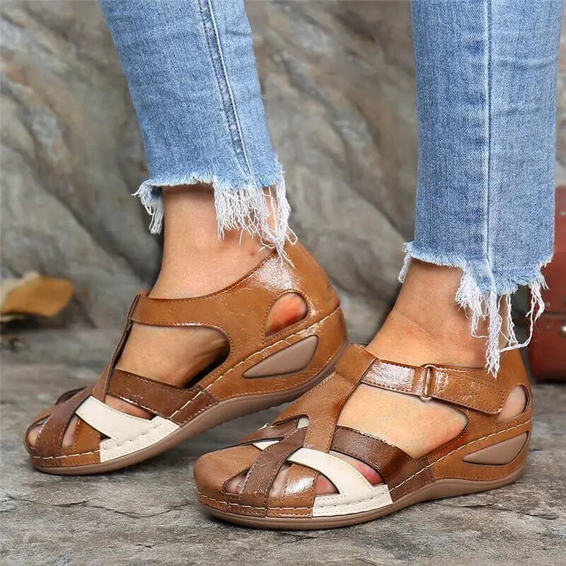 Women Comfortable Outdoor Sandals Casual Plus Size Slippers Round on Plus Size Wedge Shoes Sandalias Plataforma Mujer