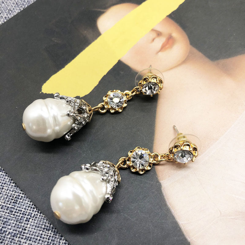 White Pearl Earrings Earrings Retro Drop Earrings