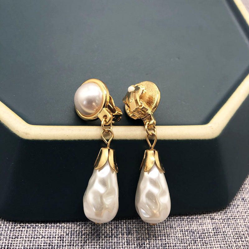 White Pearl Earrings Earrings Retro Drop Earrings